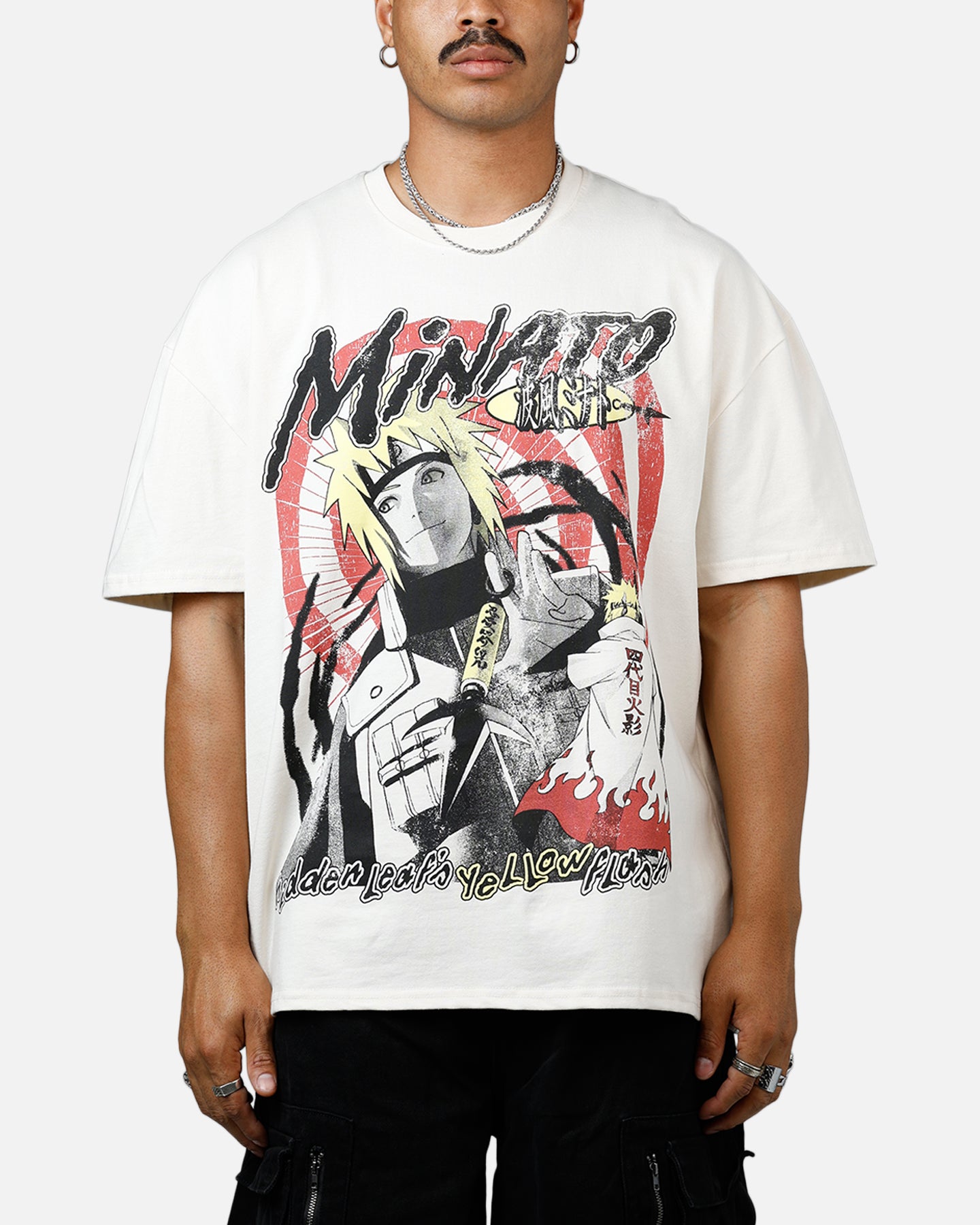 73Studio X Naruto Minato Namikaze Heavyweight T-Shirt Off White