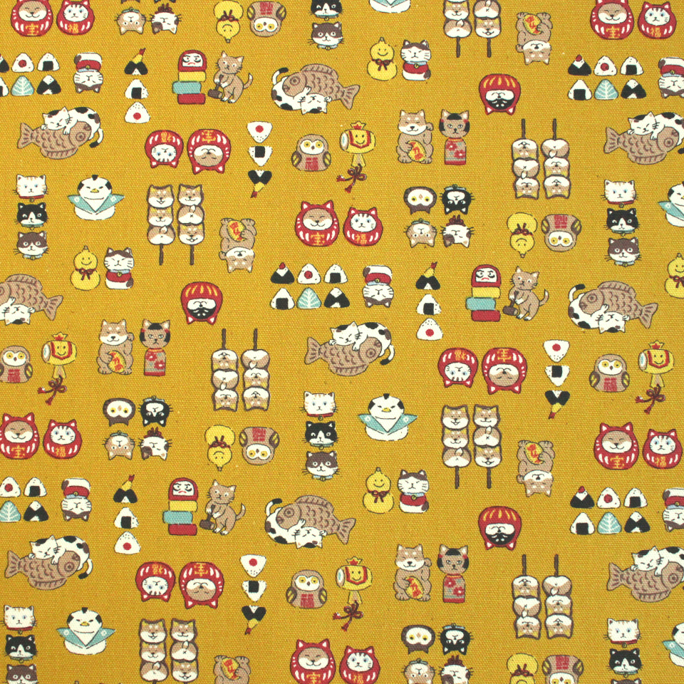 ちびぷりジャパンオールスターズ オックス生地 50cmカット｜手芸専門店