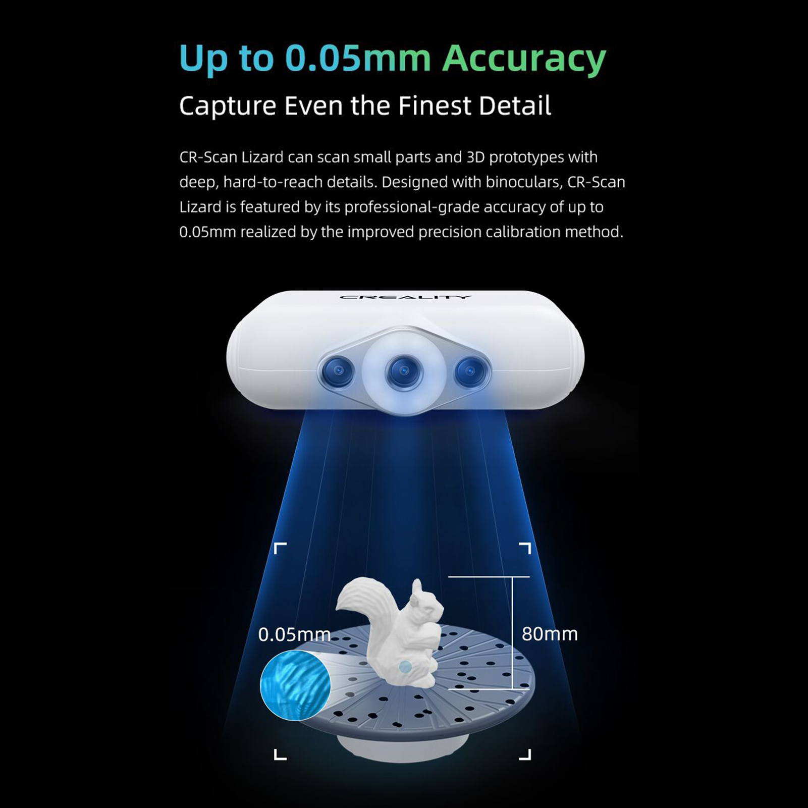 Creality CR-Scan Lizard 0.05mm Accuracy | Creality3D Scanner