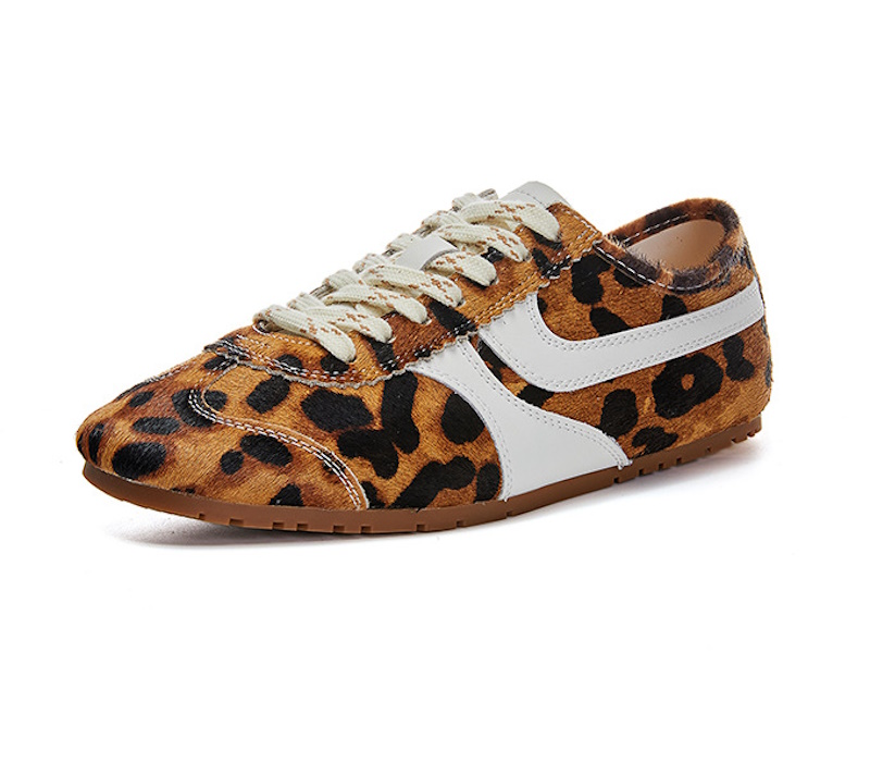 Harako leather Square toe retro forest gunp lace-up sneakers Shoes