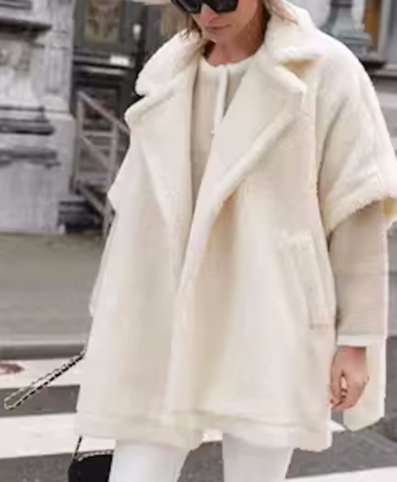 Women's teddy bear cape poncho テディベア テディーベアケープ