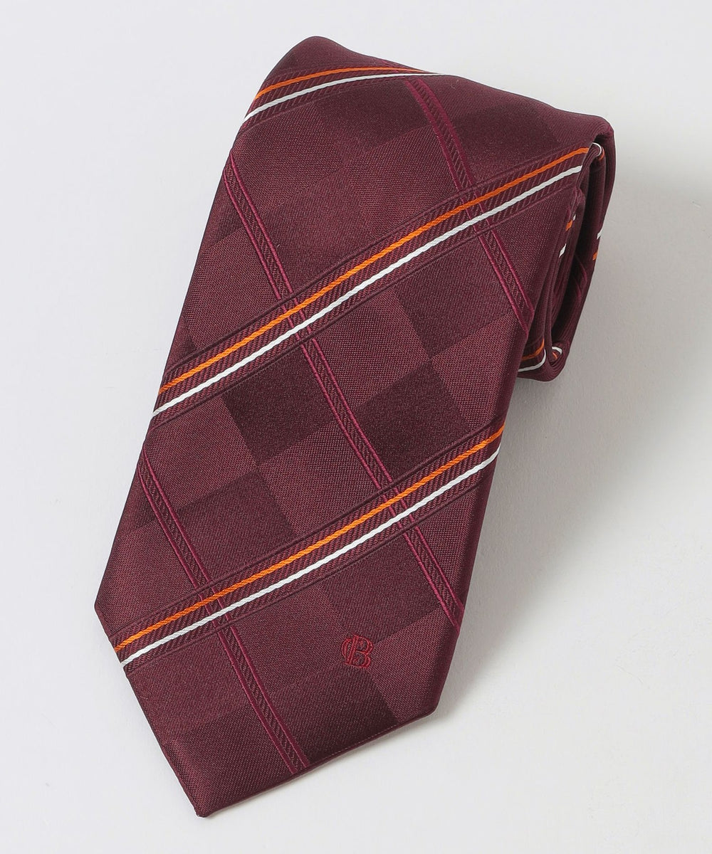 サテンブロックコンビチェックタイ（ネクタイ/チーフ）｜BLACK LABEL