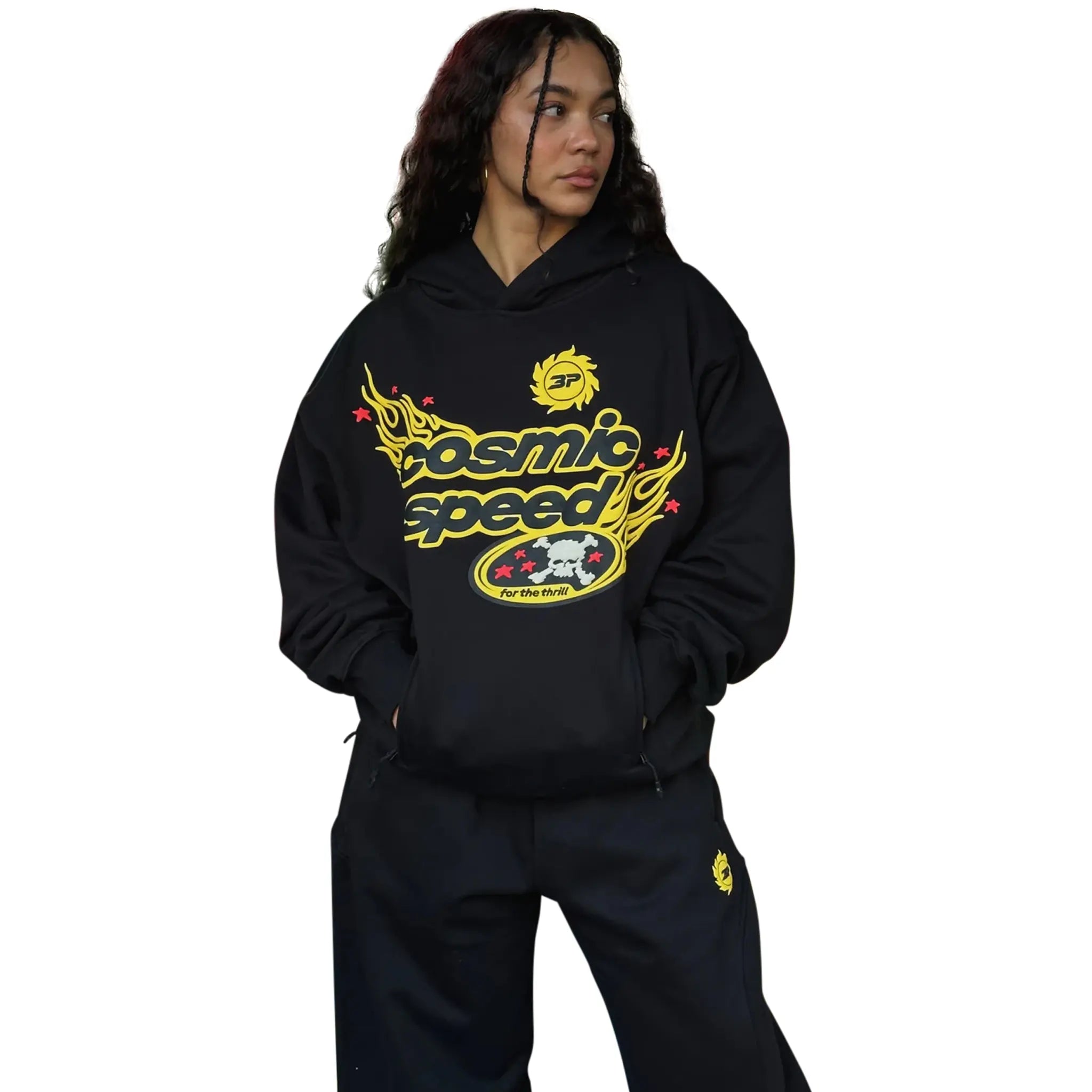 Broken Planet Cosmic Speed Midnight Black Hoodie | BP-CS2-HD