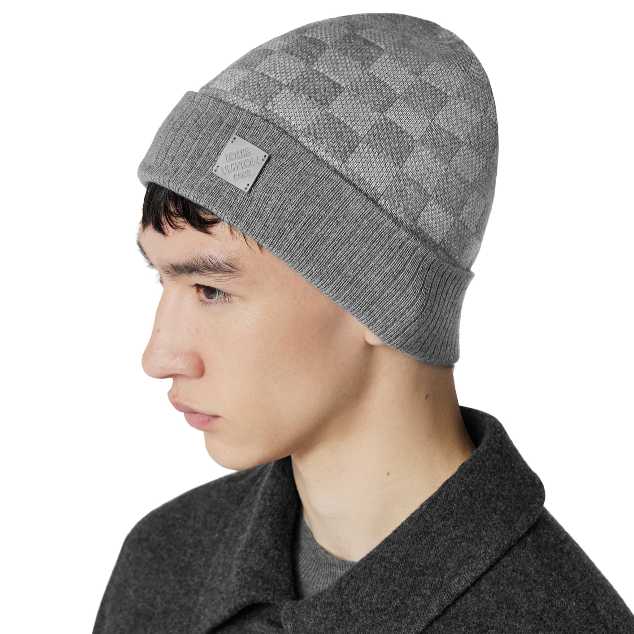 Louis Vuitton Néo Petit Damier Grey Beanie & Scarf | M77985