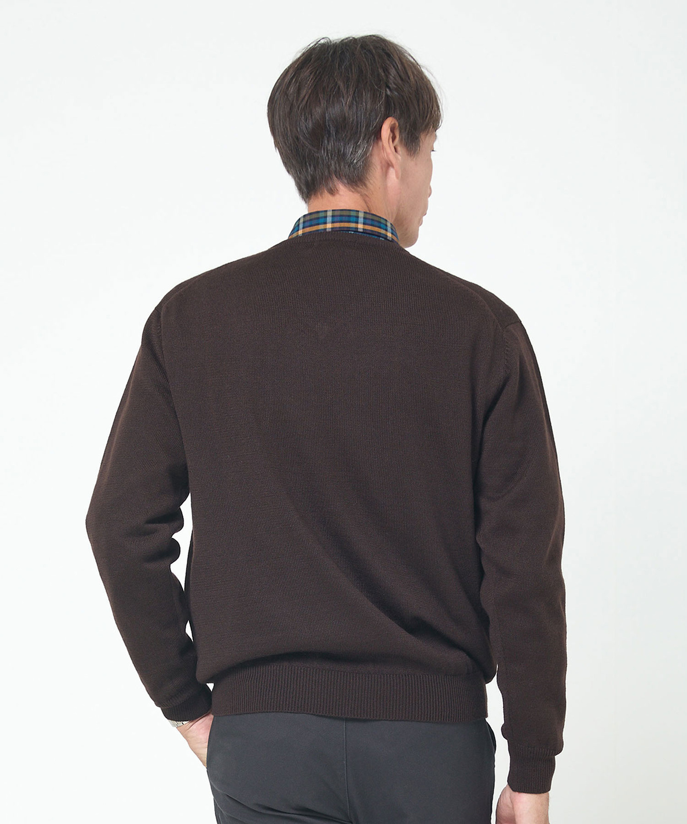 メンズ 10ゲージVネックセーター【洗濯機洗いOK】通販 [1603-06581