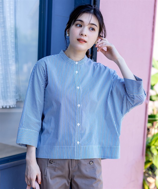 ストライプドルマンスリーブシャツ Petit Honfleur｜クロスプラス公式