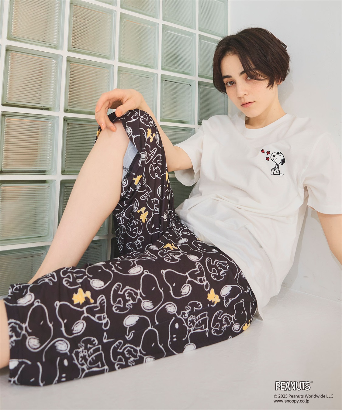 ピーナッツ/PEANUTS】ひんやり総柄ハーフパンツ《大きいサイズ有