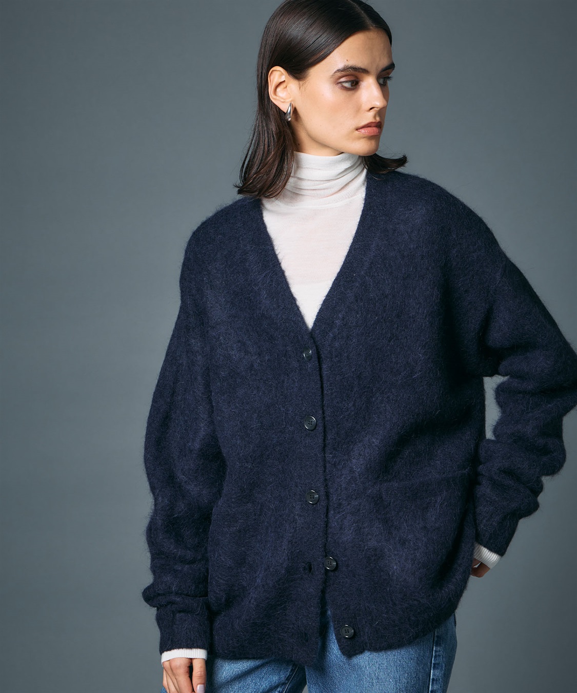 アルパカシャギーニットカーディガン N.O.R.C｜クロスプラス公式通販サイト