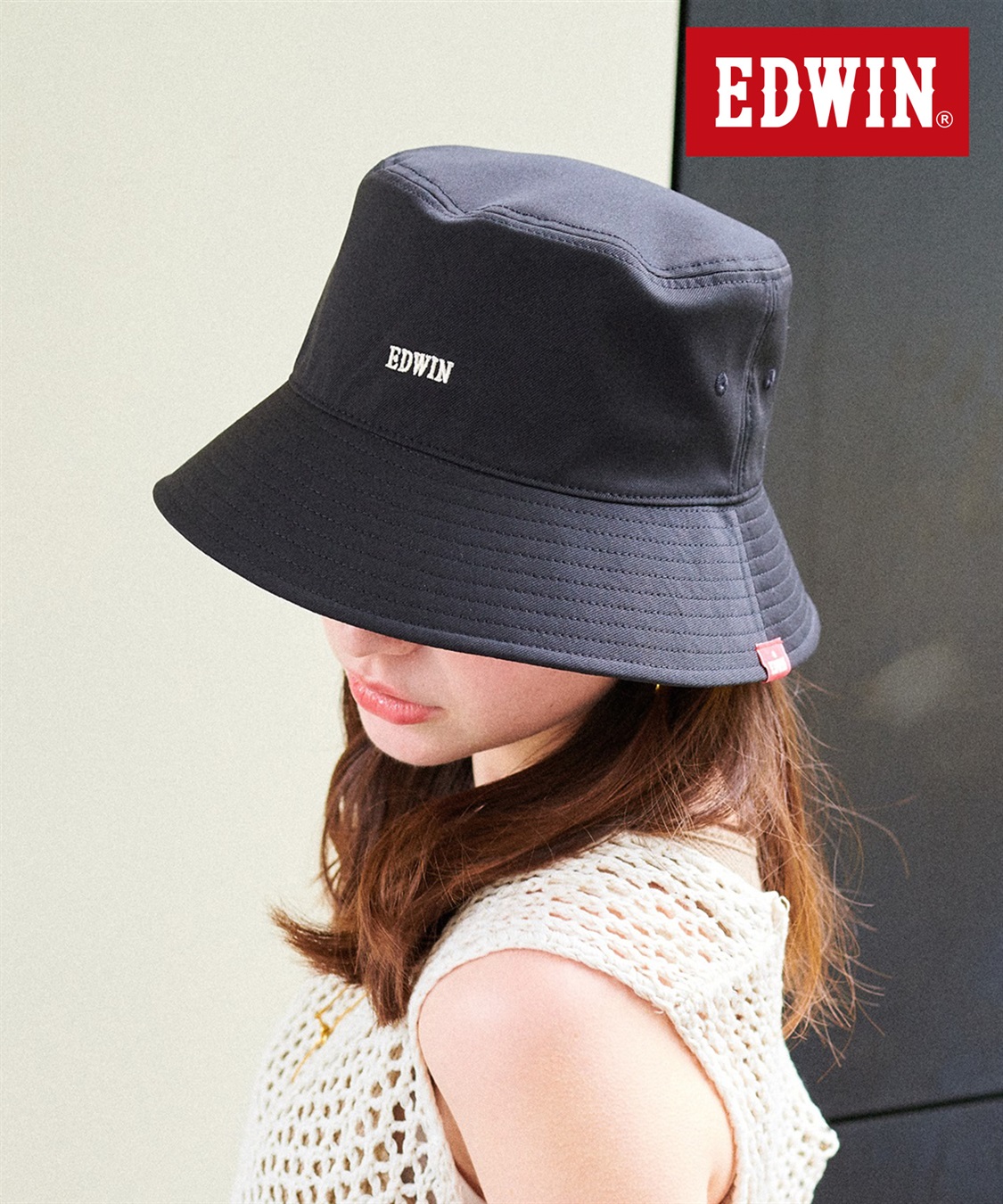 EDWIN / エドウィン】ロゴ刺繍ツイルバケットハット Life Style by