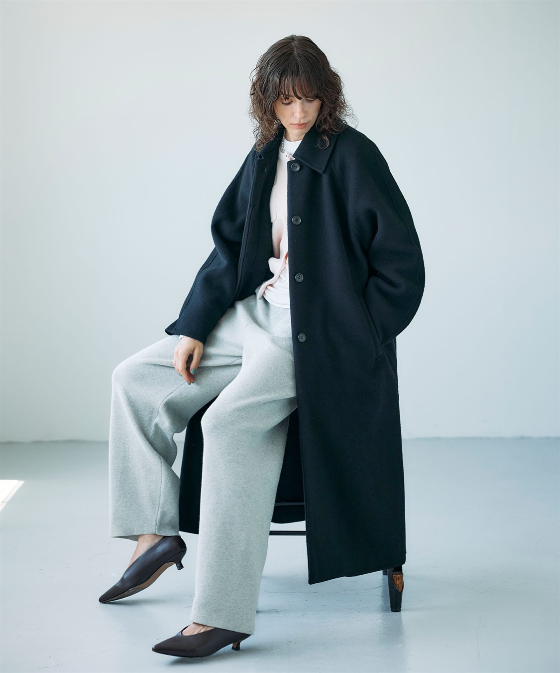 ウールメルトンステンカラーリバーコート N.O.R.C｜クロスプラス公式