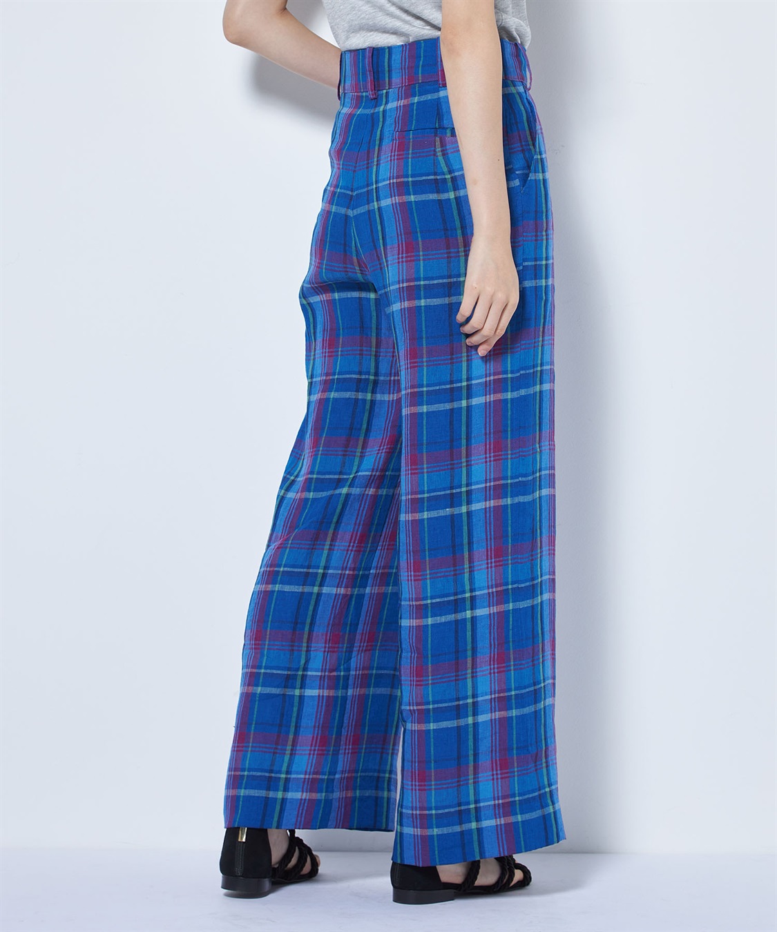 マドラスチェック ワイドパンツ 49AV JUNKO SHIMADA｜クロスプラス公式