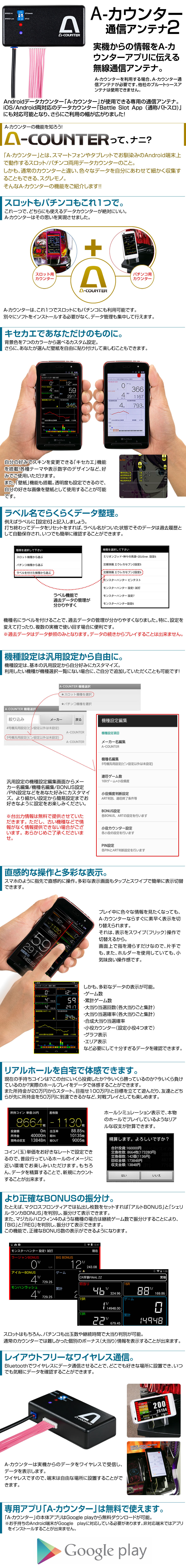 A-カウンター通信アンテナ2 【お持ちのAndroid端末をデータカウンター