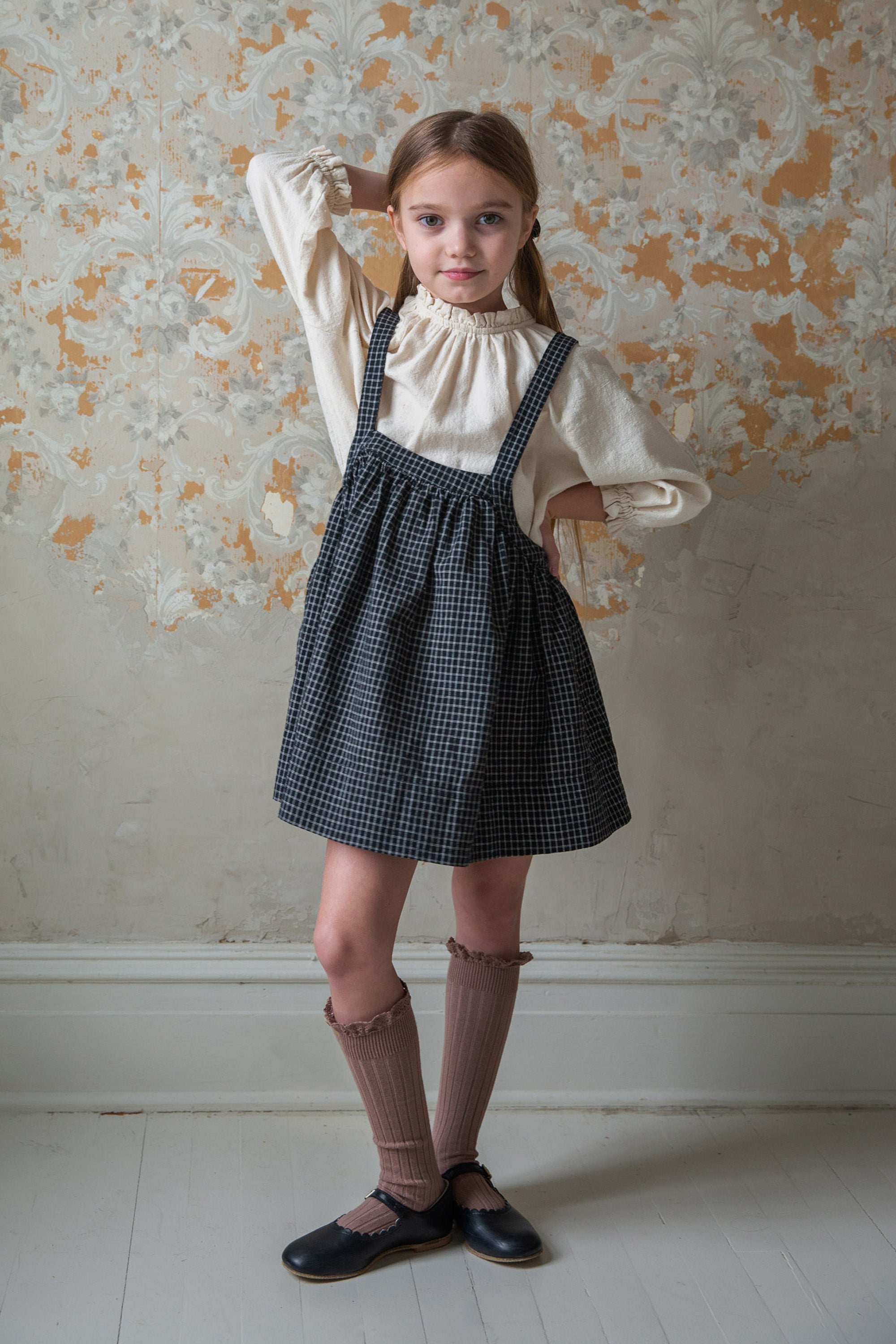 Soor Ploom Eloise Pinafore Brown SOOR PLOOM eloise pinafore 4y