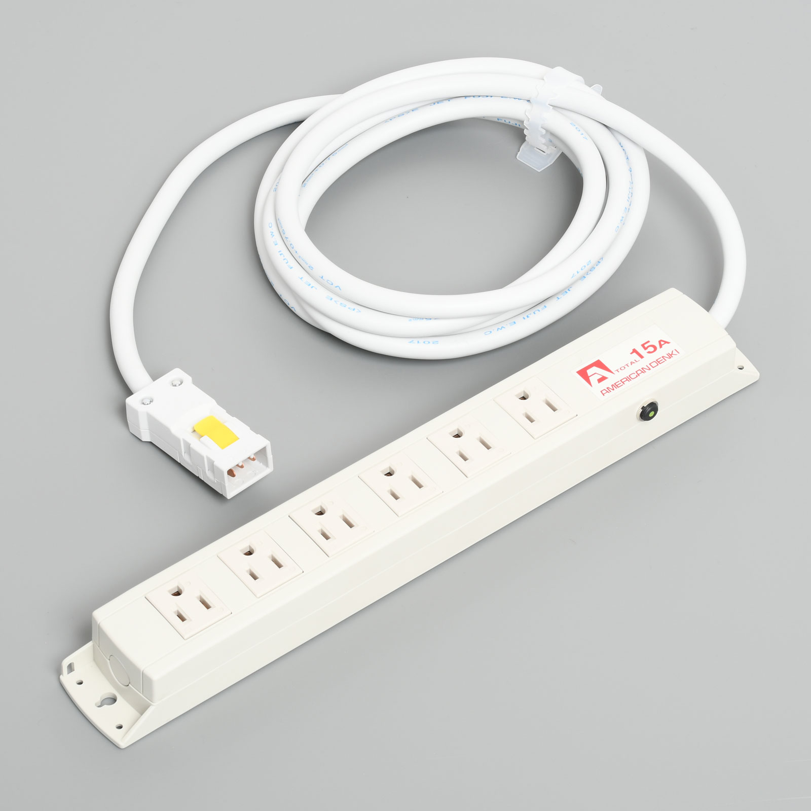 KC1236PT 接地形2P 15A 125V マルチユースOAタップ 平刃形6ヶ口 コード