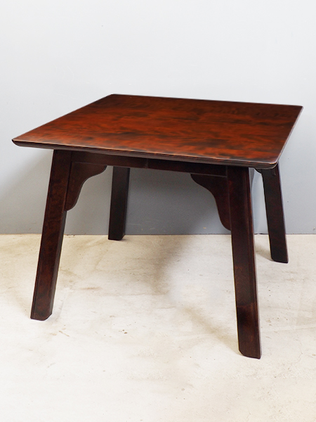 アンティーク 北海道民芸家具 サイドテーブル 机 木製 樺材 北海道民芸家具 樺無垢材 ＃670 スクエアスツール サイドテーブル