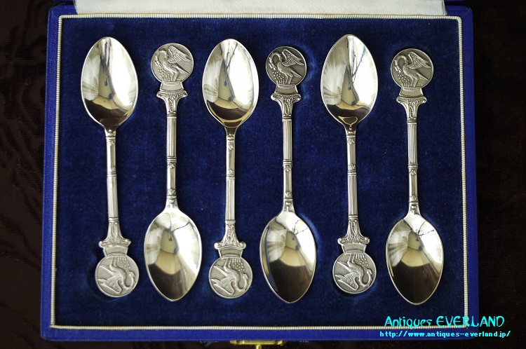 純銀 シルバー フェニックス 火の鳥 不死鳥 スプーン 6本組 オリジナル