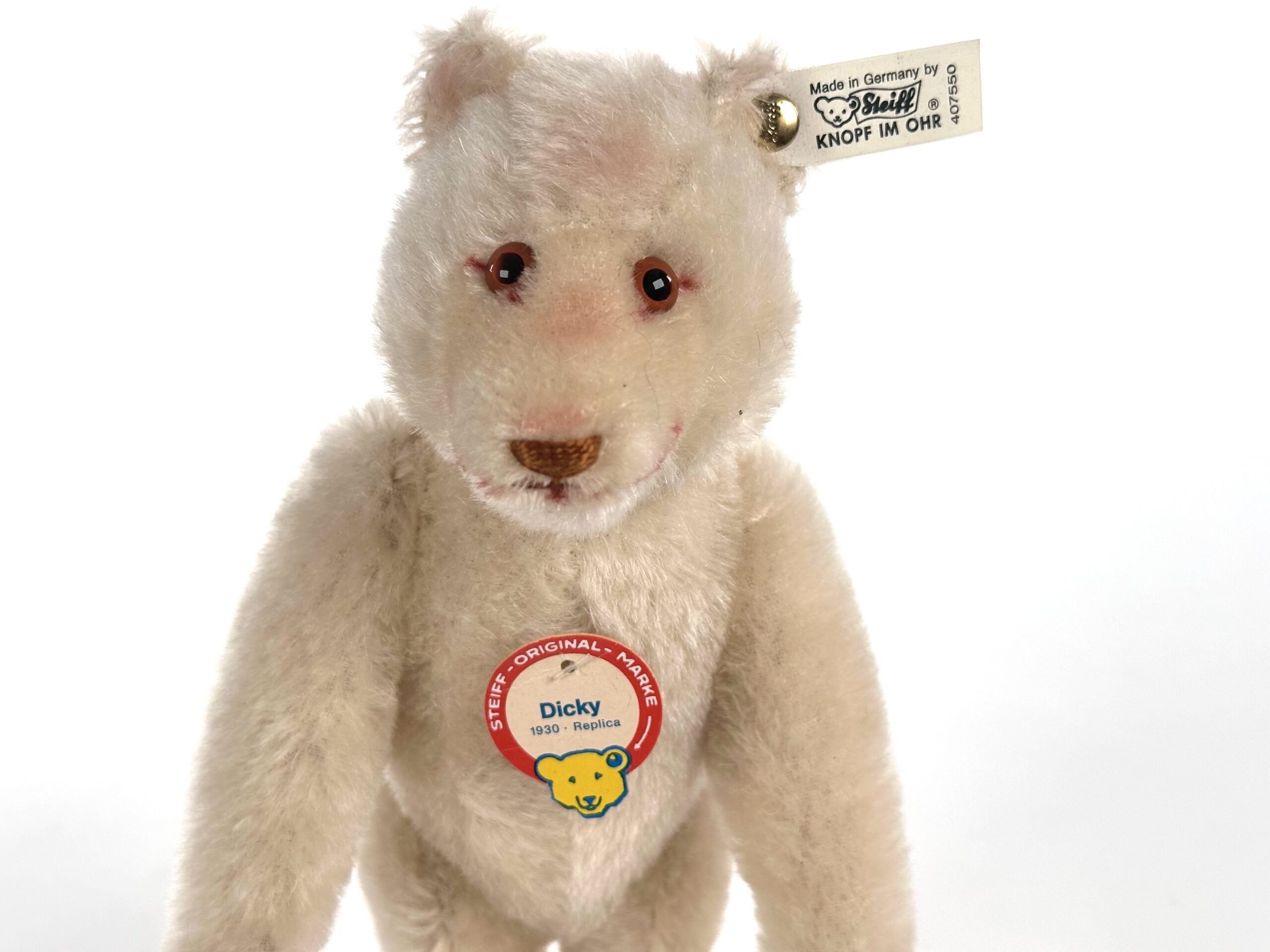 White Steiff Bear Dicky For Sale 1930 Style - AntiqueToys.com