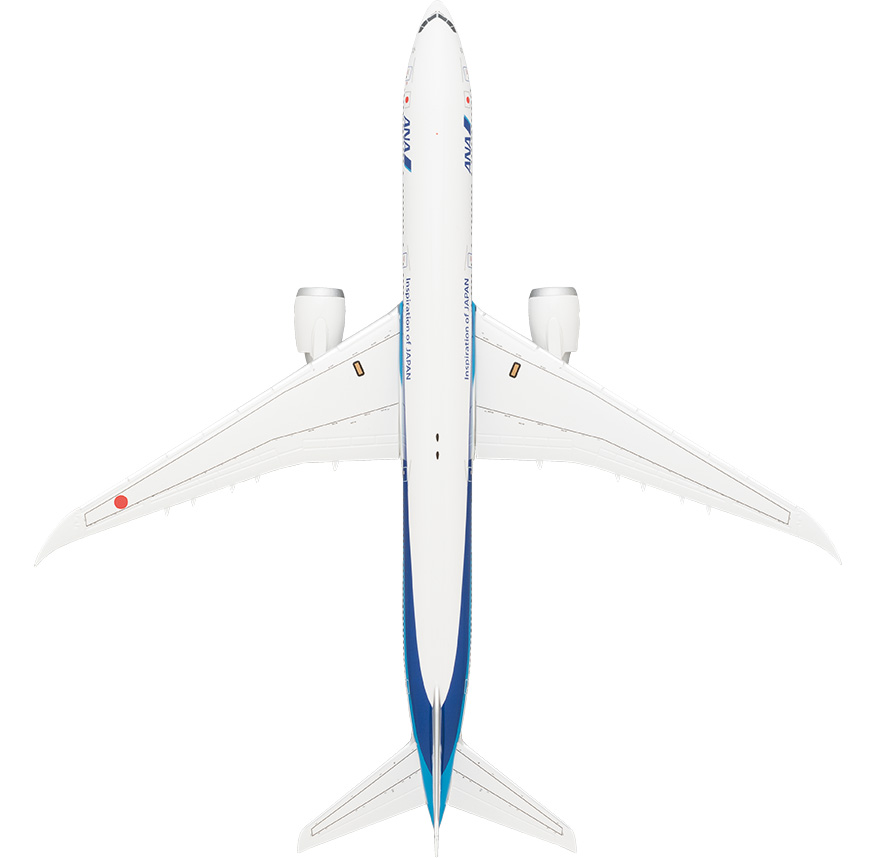 NH20099 1:200 BOEING 777-9 ANA 空中姿勢 完成品ソリッド(ギアつき