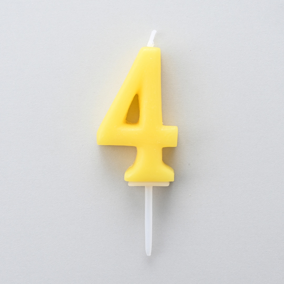 ナンバーキャンドル5（ライトイエロー）