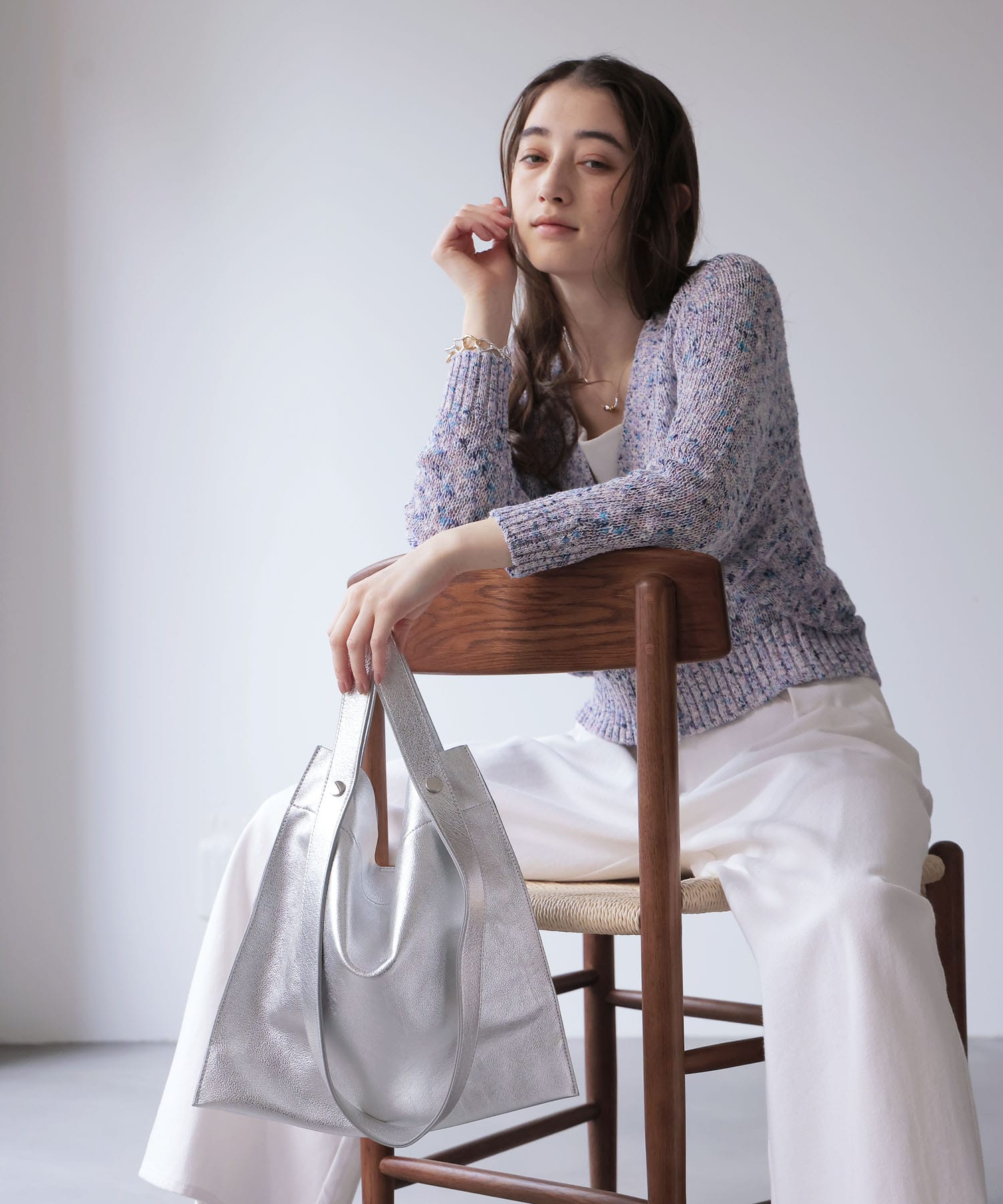 カウレザー2デザインハンドル 薄マチA4トートバッグ【BEAURE/ヴュレ