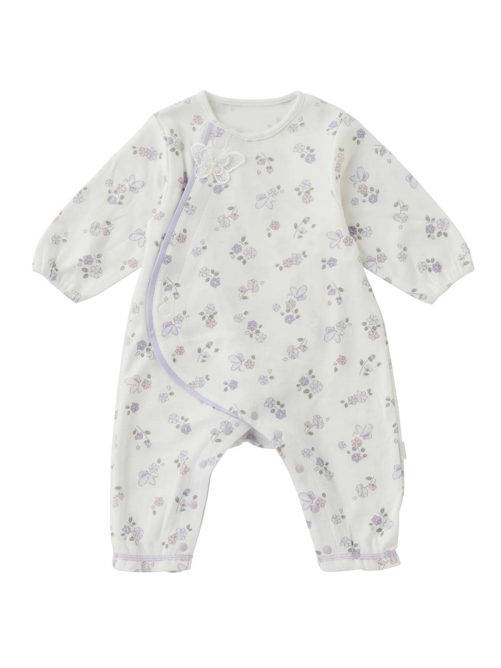 mocmof】花柄かんたんロンパース | ロンパース・カバーオール(品番