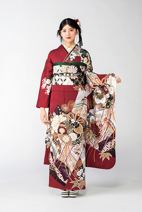 振袖日和 B1001 #赤 #桃色 #ボルドー #red #pink 振袖 | 名古屋・岐阜