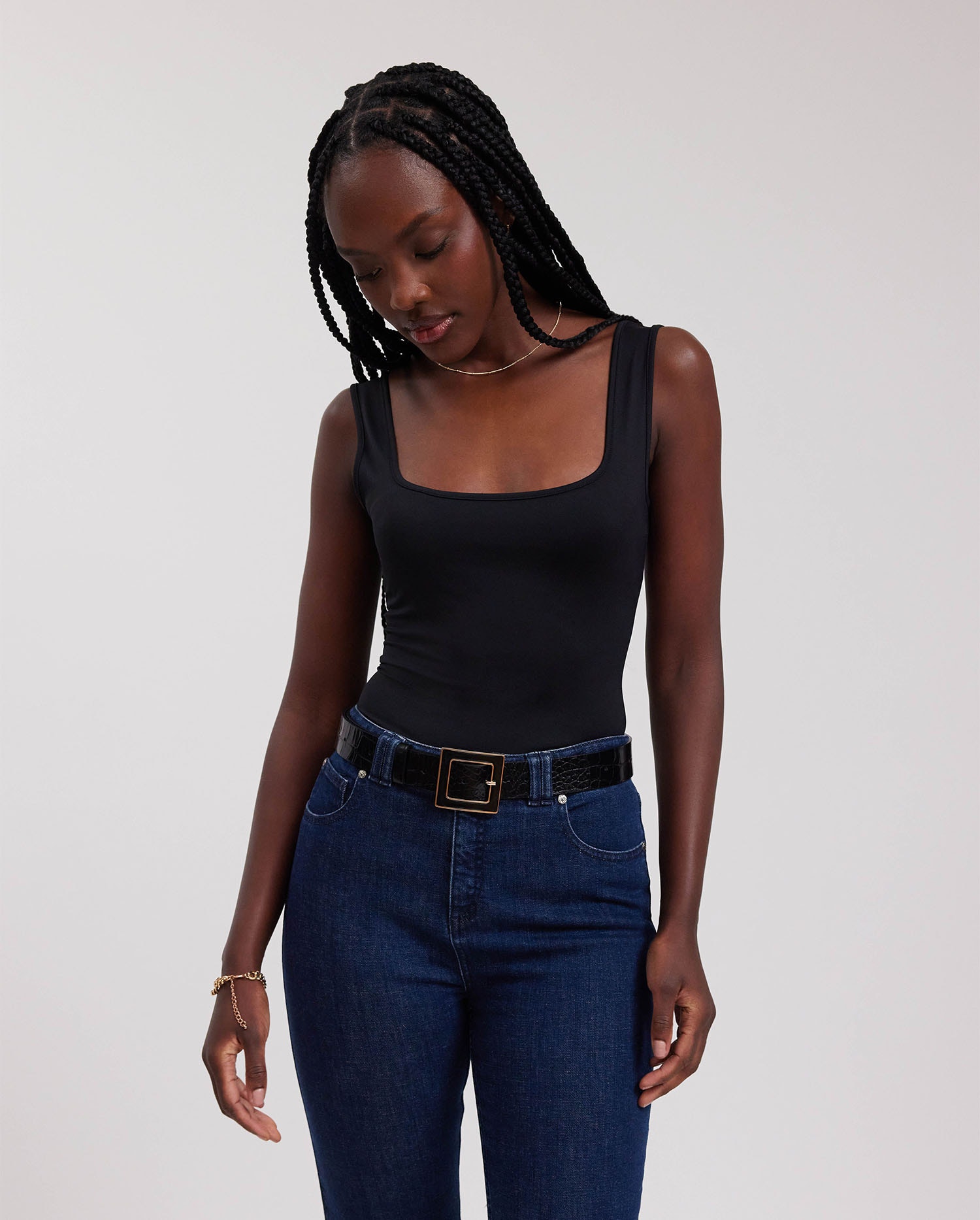 LADY Black Camisole Top With Straps | ANNE FONTAINE