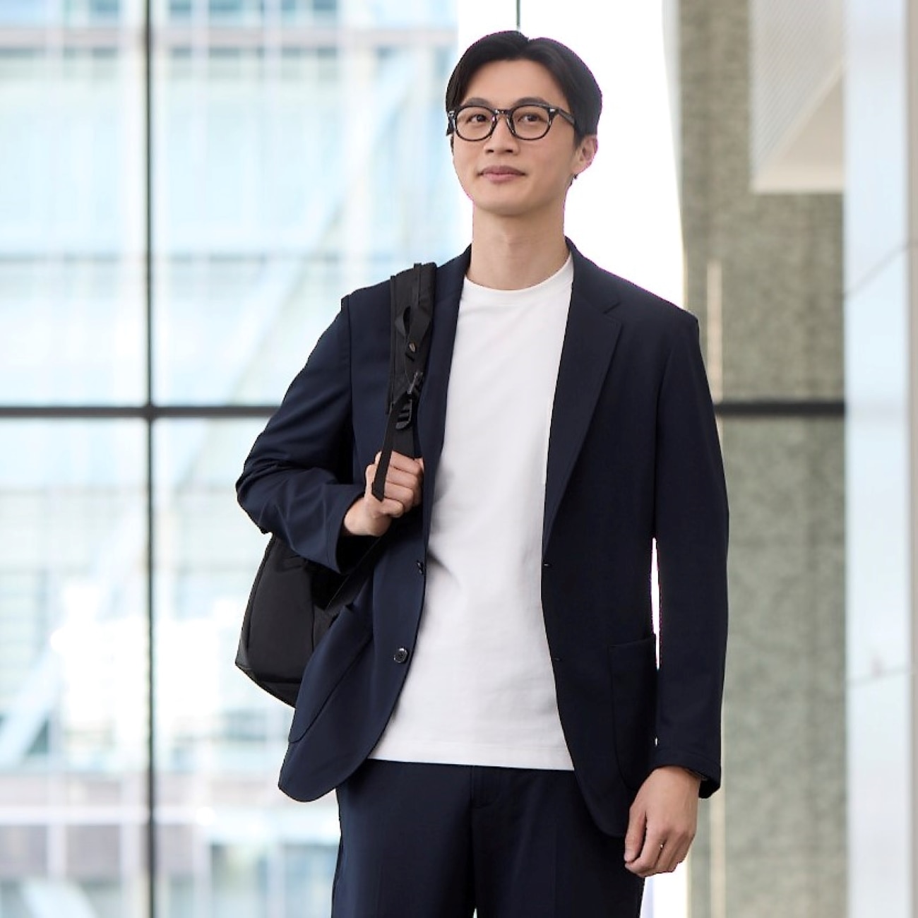 パジャマスーツ】スタンダードジャケット 紺 セットアップ着用可【AOKI