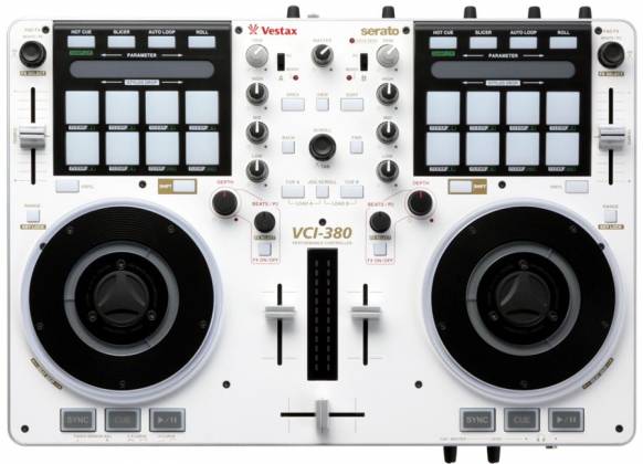 Vestax VCI-380 WHITE 2 Channel DJ Controller with a Built in