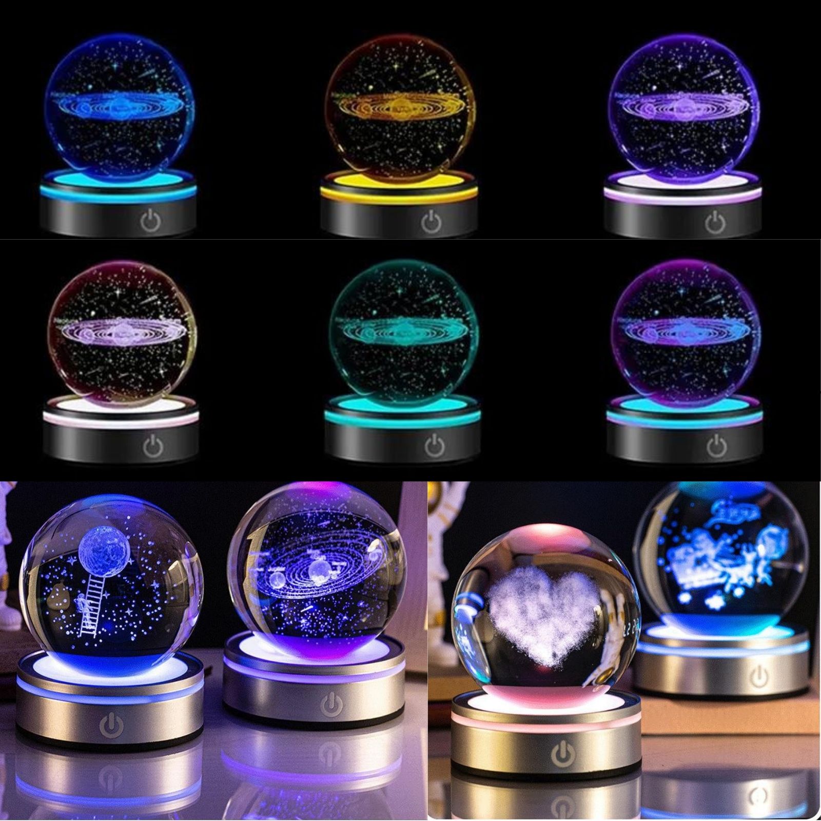 geneX 光る台座 7色 光る レインボーコースター 円型 led 照明