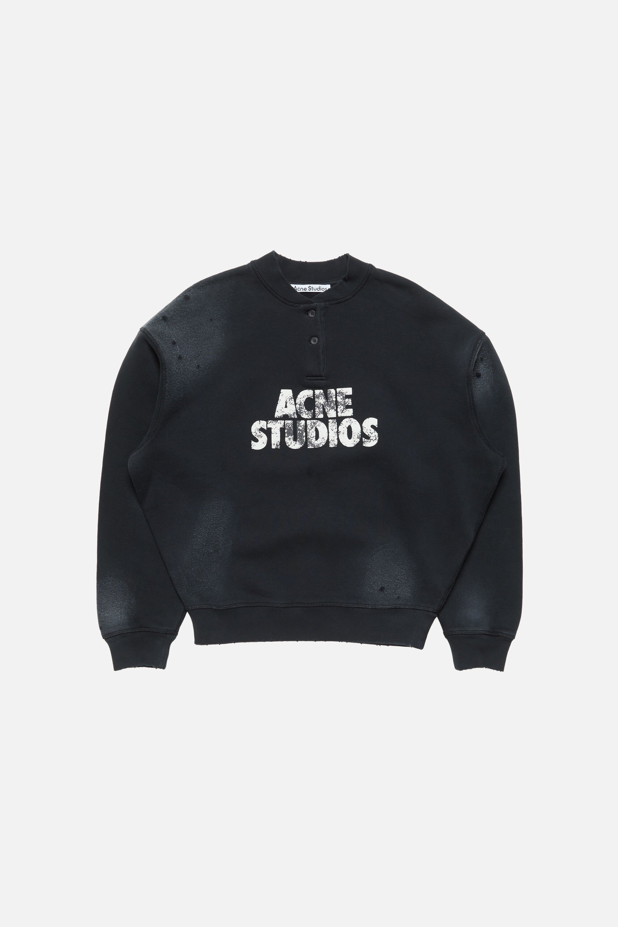 Acne Studios - フリースロゴスウェットシャツ - ブラック