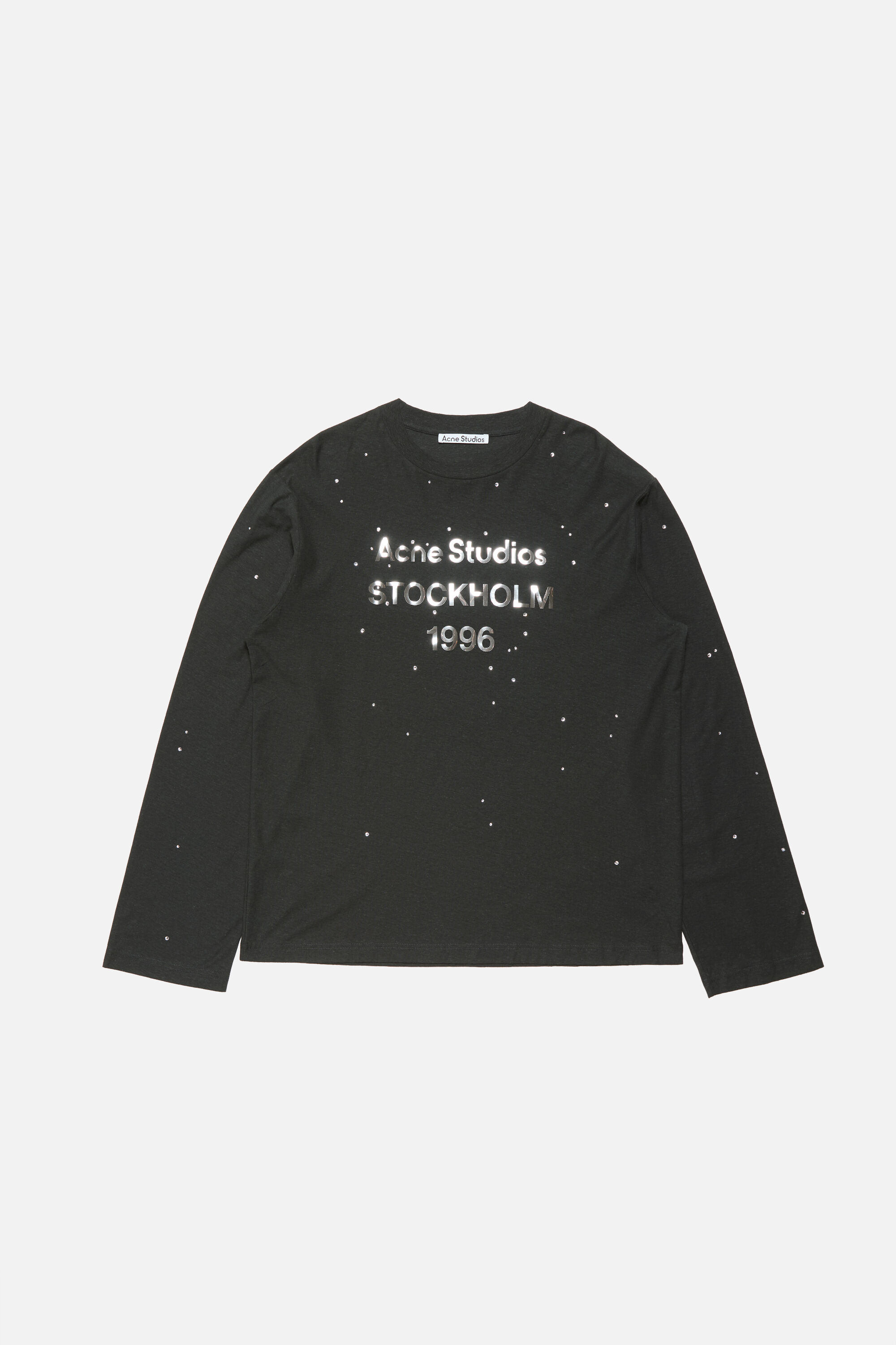 Acne Studios - Rhinestone logo t-shirt - Black