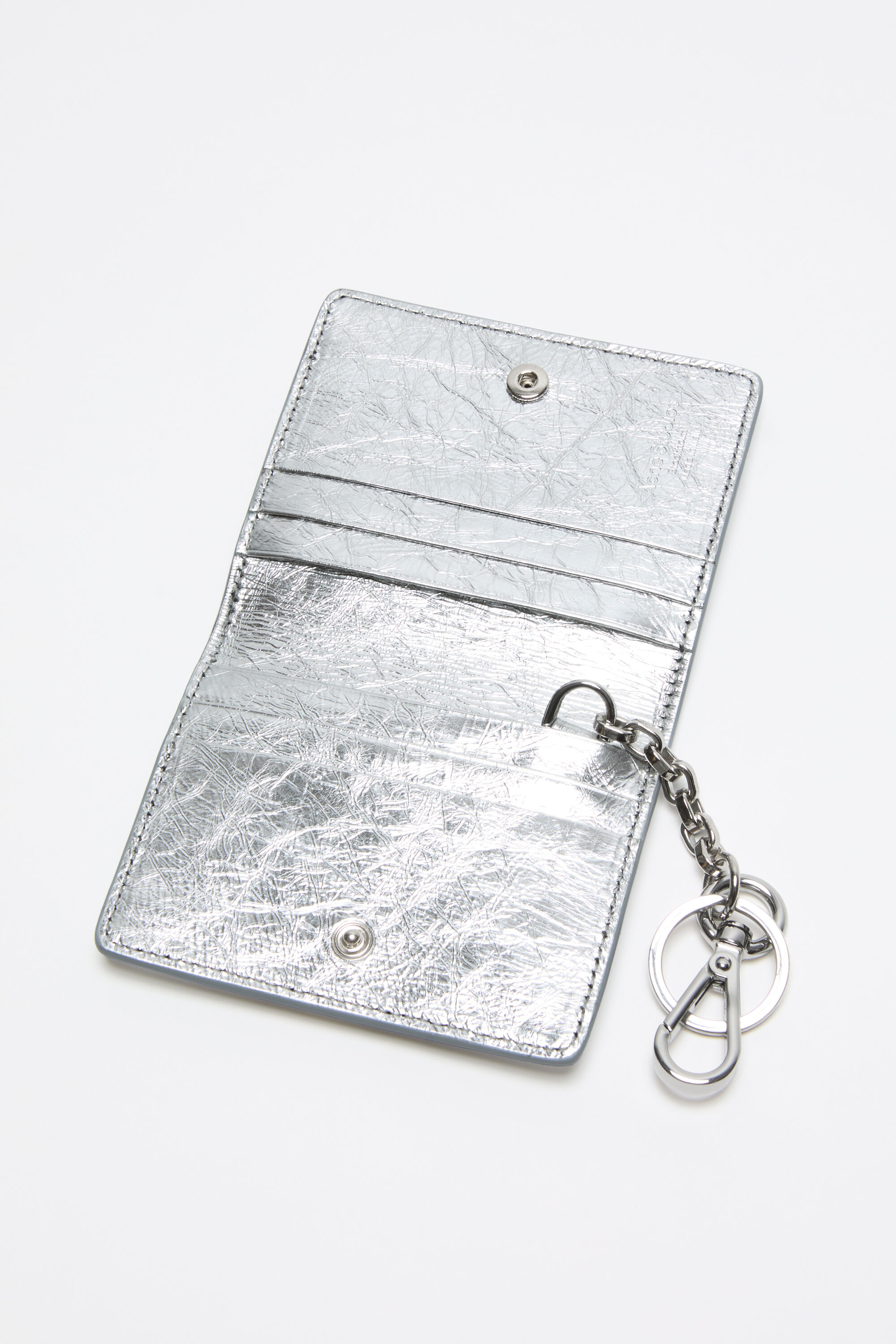 Acne Studios - Folded leather wallet - Silver