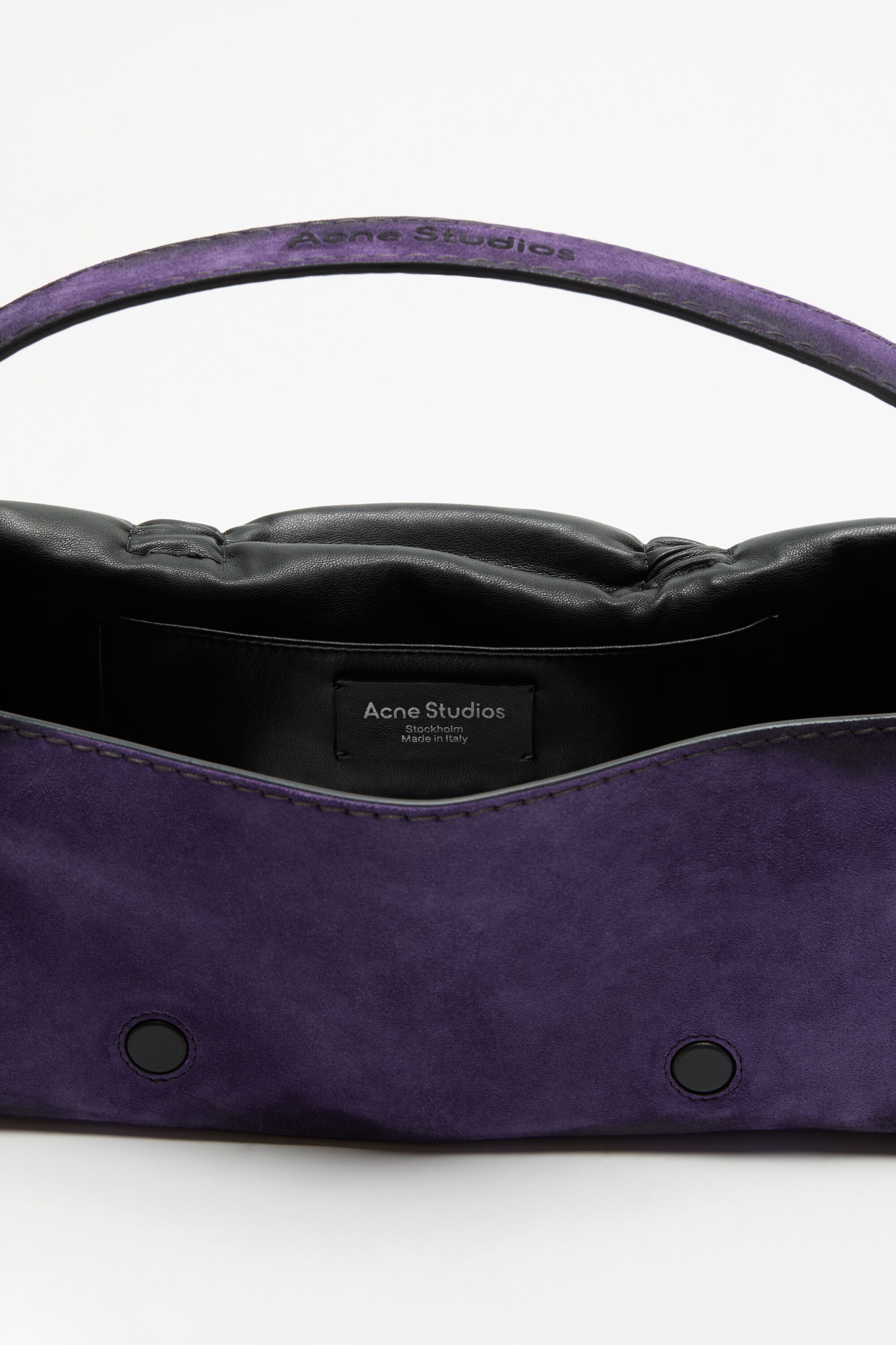Acne Studios - Multipocket suede shoulder bag - Violet purple