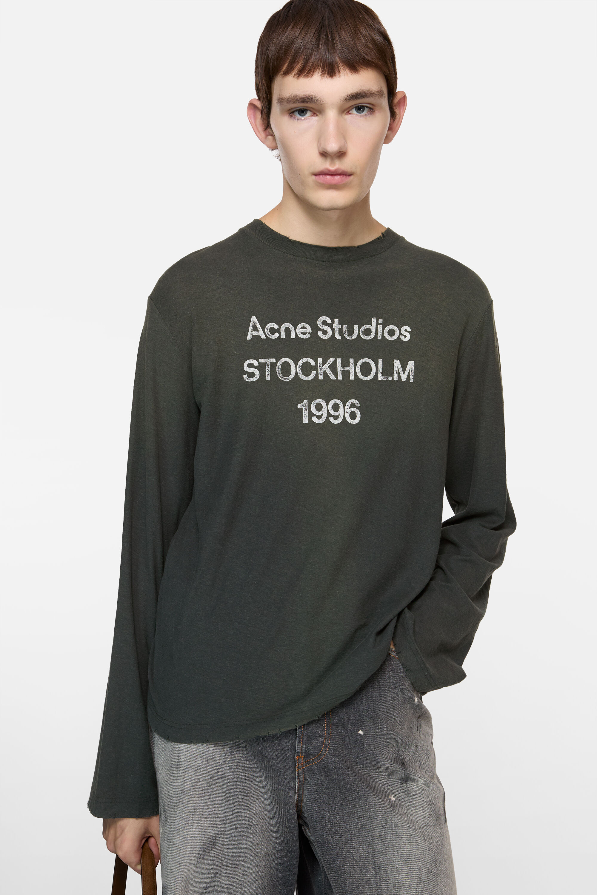 Acne Studios - ロゴTシャツ - リラックスフィット - フェイデッドブラック