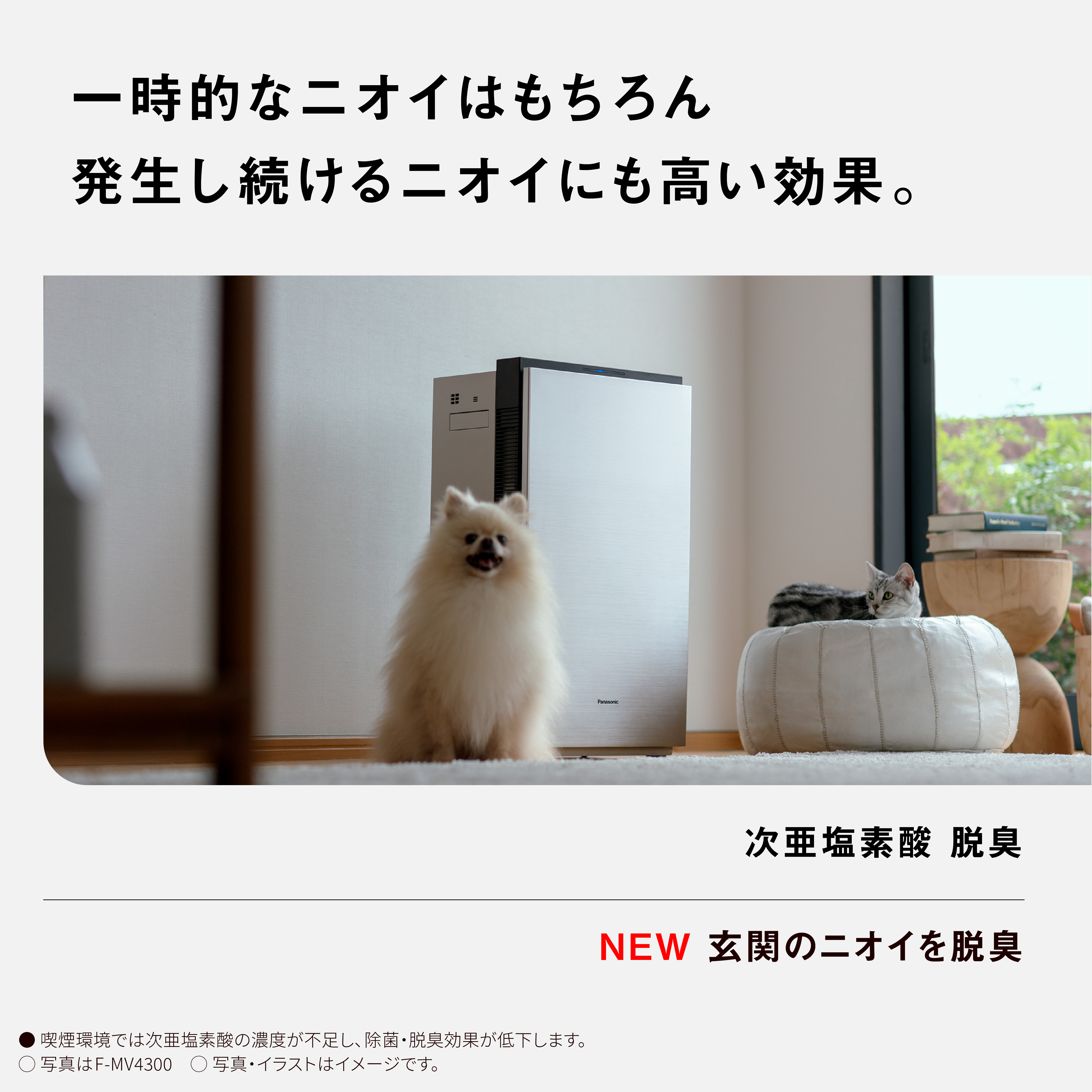 Panasonic 次亜塩素酸 空間除菌脱臭機 ジアイーノ ホワイト F-ML4000B