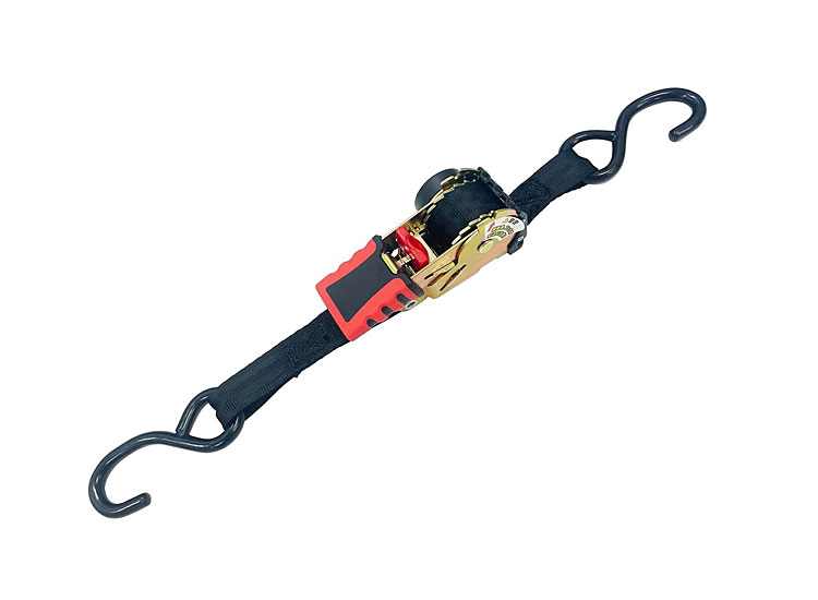 SK11 自動巻取 ラチェット式タイダウンベルト1.8m（ショートモデル