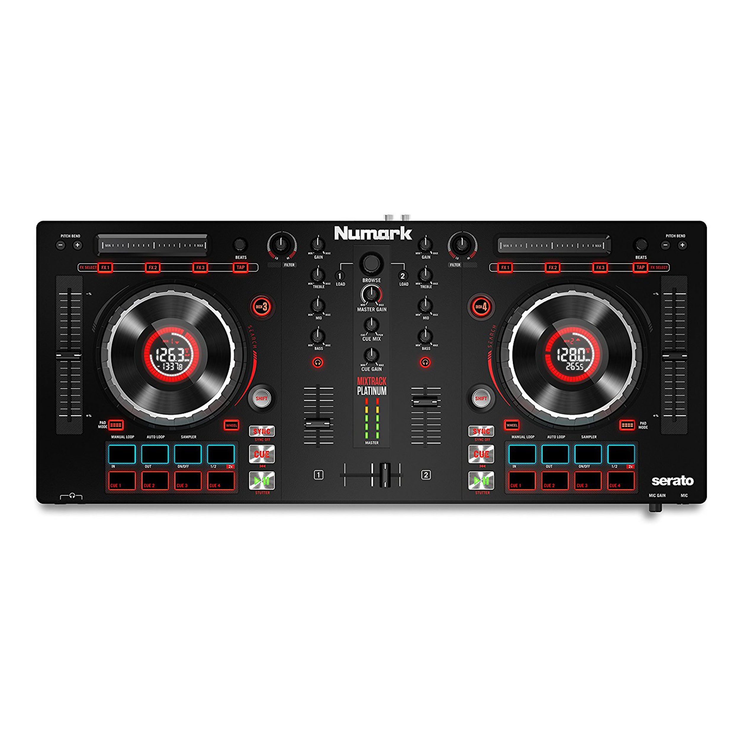 Numark Mixtrack Platinum - DJ Controller with Jog Wheel Display