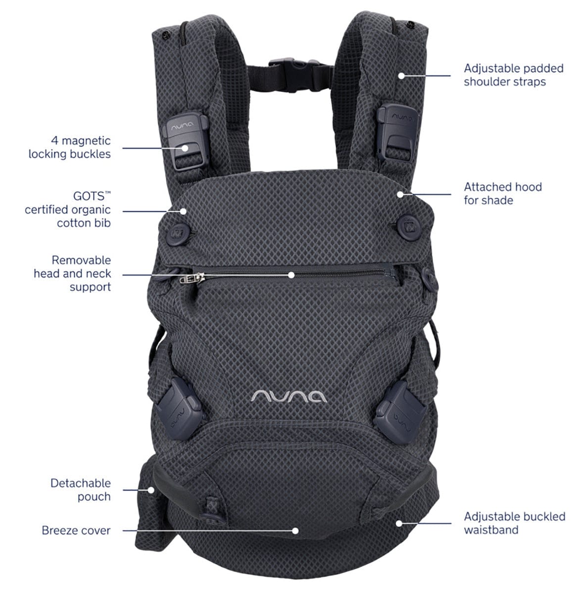 Nuna CUDL Clik 4 in 1 Baby Carrier - Denim – Albee Baby