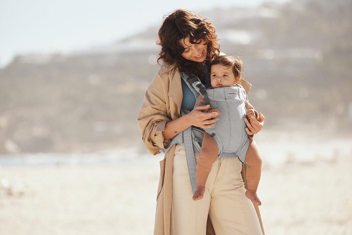 BabyBjörn Baby Carrier Harmony Woven Melange, Light Gray – Albee Baby