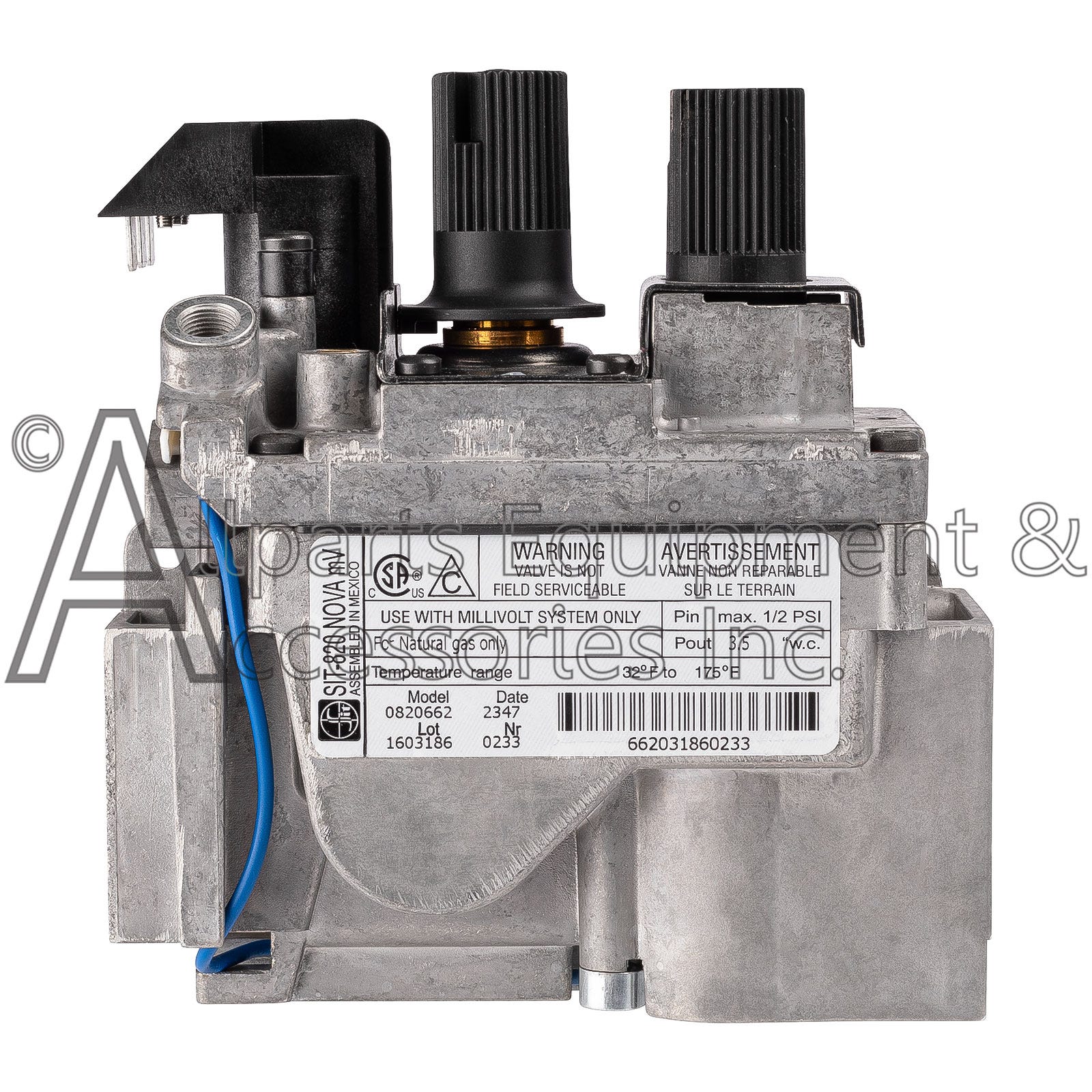 Sit-820 NOVA Millivot powered Natural Gas Valve Model 0820662