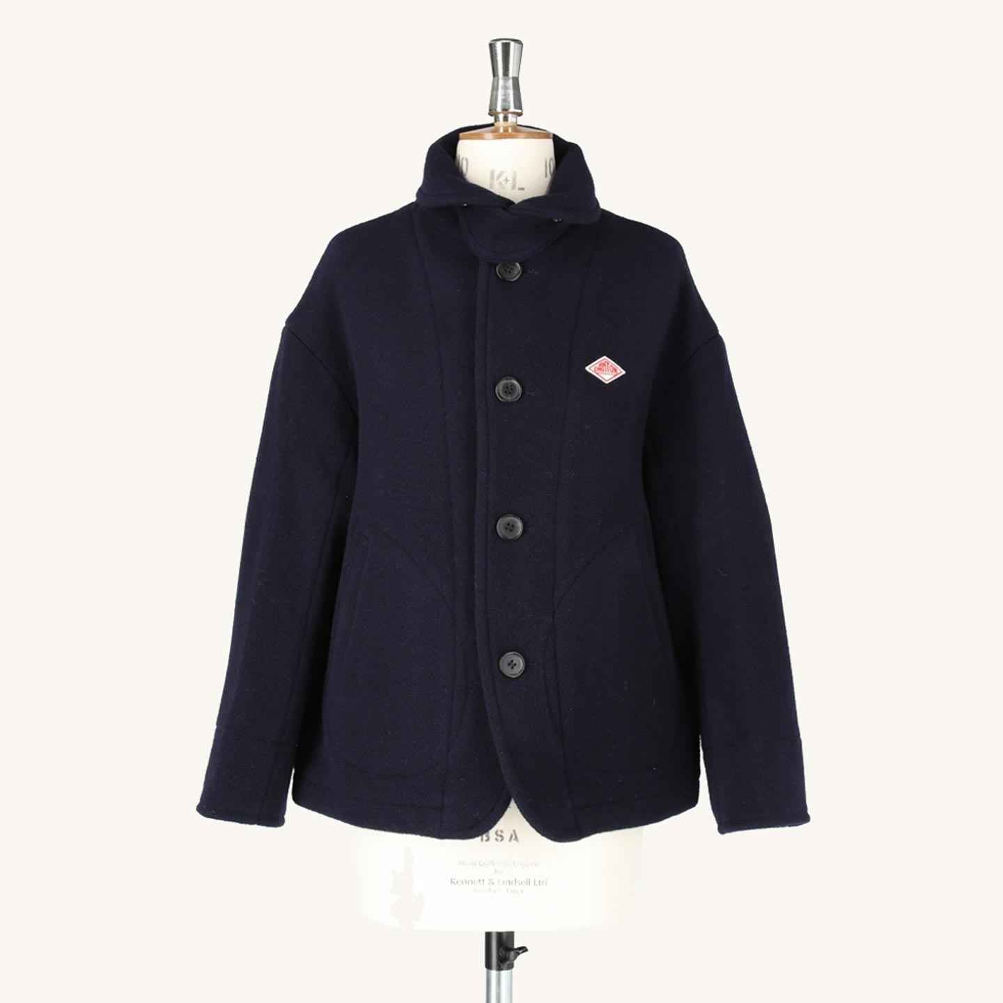 Danton Navy Wool Pile Round Collar Coat  A L'O - 1905 - Paris