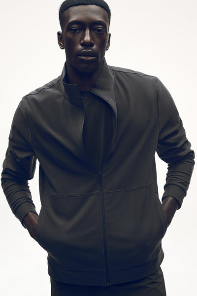 Conquer Max Mock Neck Full Zip - Anthracite | ALO