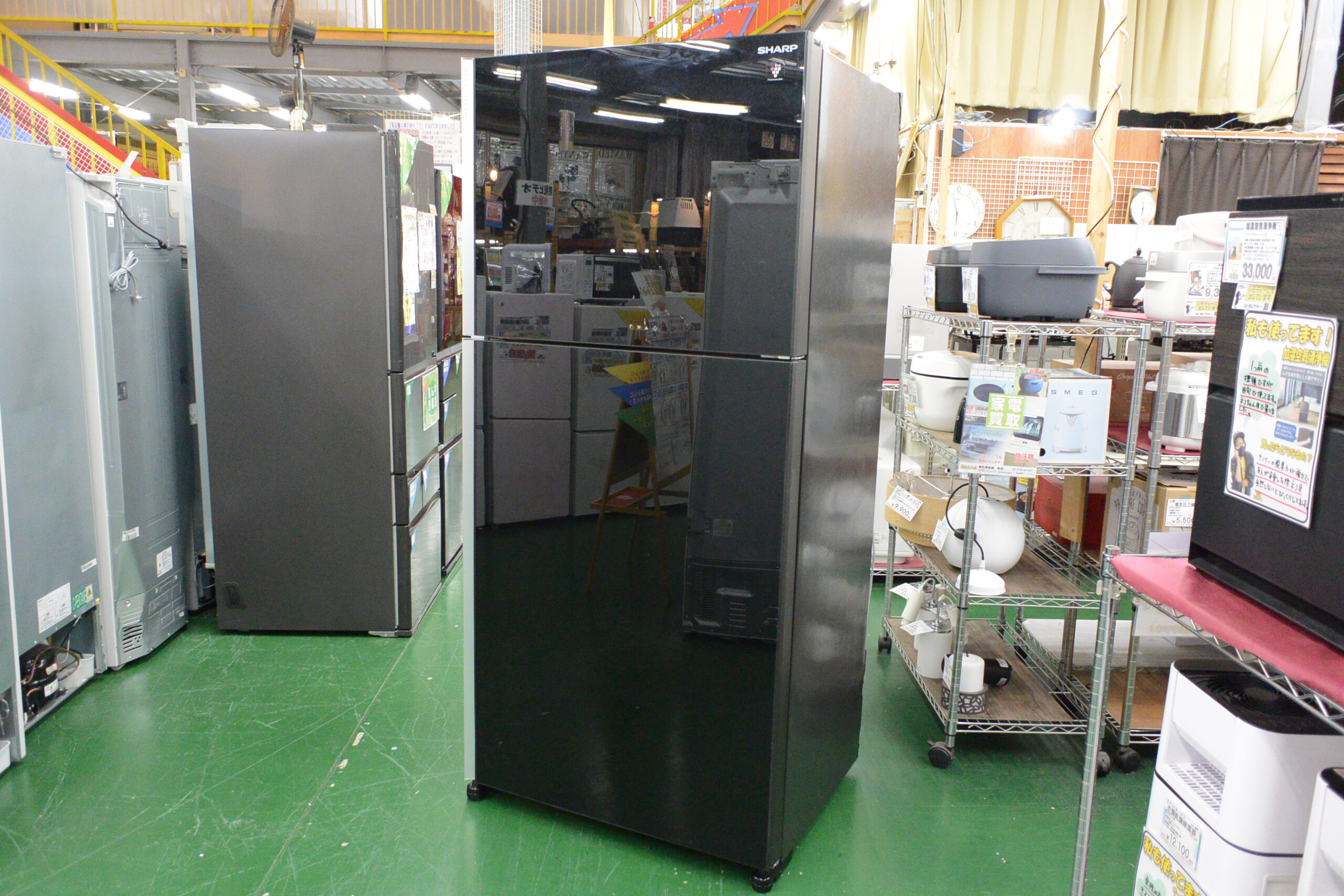 SHARP プラズマクラスター 大型2ドア冷蔵庫 SJ-60H-B 2022年製が入荷