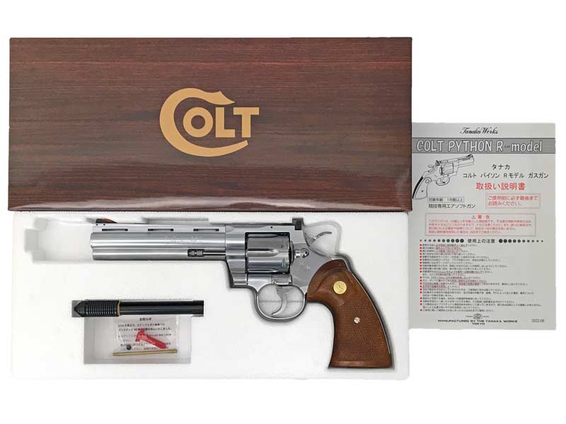 タナカ] コルトパイソン 357マグナム 6インチ Rモデル ステンレス