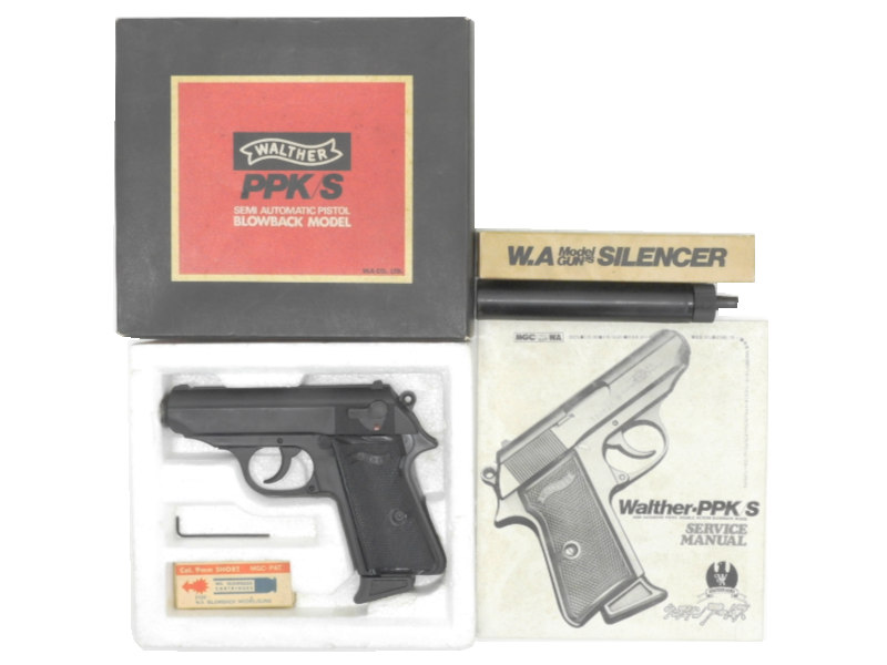 WA] ワルサー PPK/S 発火モデルガン サイレンサーセット (中古)の販売