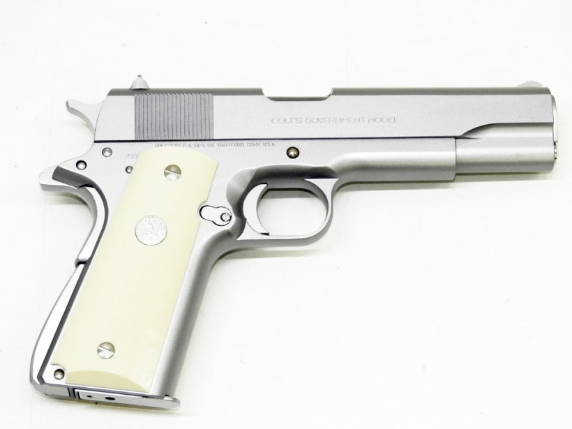 WA] コルトガバメント MkIV シリーズ70 オールシルバー ガスブロー