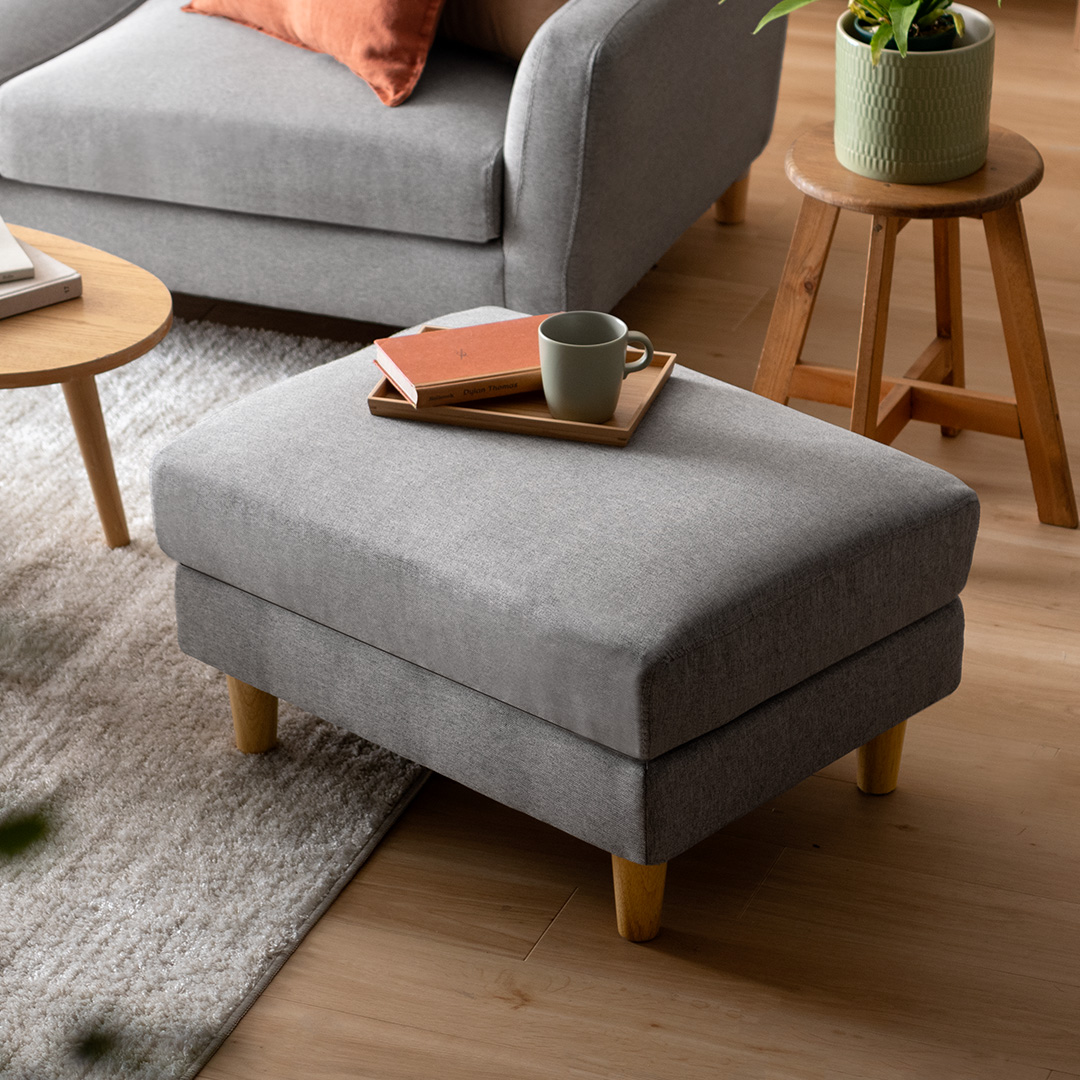 オットマン スツール 足置き ファブリック レザー LAURU | 家具