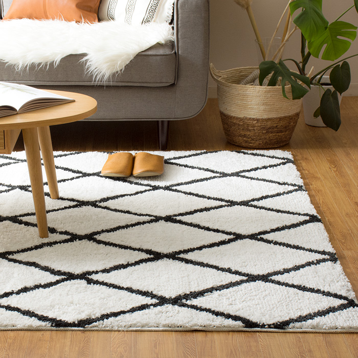 ベニワレン風モロッカンデザインラグ 184×184cm | 家具・インテリア