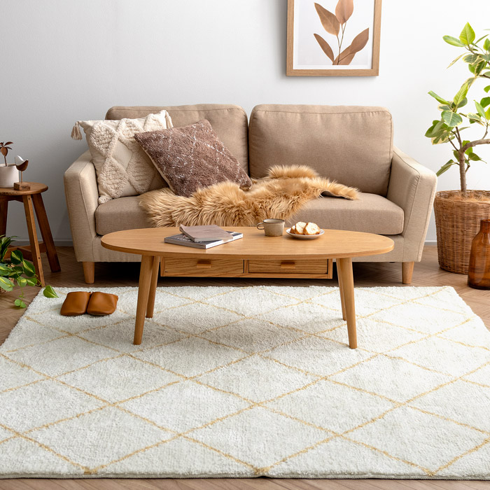 ベニワレン風モロッカンデザインラグ 184×184cm | 家具・インテリア